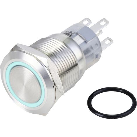 TRU COMPONENTS TC-10090952 LAS1-AGQ-11ZE/B/24V/S Vandalismusgeschützter Drucktaster 250 V/AC 3 A 1 x (1/2)