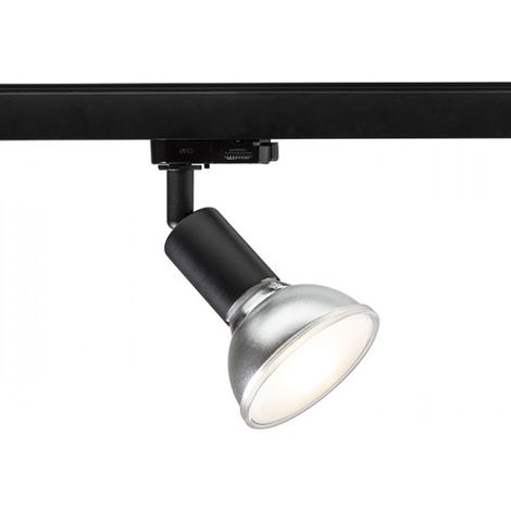 Lampe Spot FAX E27 pour rail triphasé noir 230V E27 25W