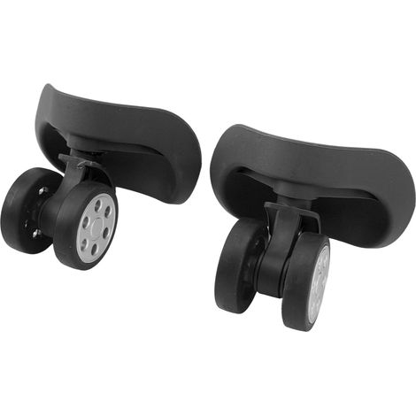 1 paire de roulettes universelles pour valise, professionnelles, silencieuses et durables, de rechange pour valise, noires. (1/5)