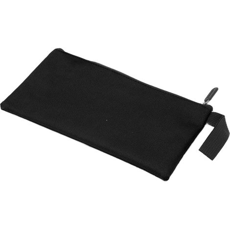 Sacoche à outils en toile résistante, imperméable et portable avec fermeture éclair, pour le rangement d'objets (noir) (1/5)