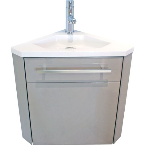 ONDEE - NINO Lavabo esquinero  - 53cm - lacado - Entregado en kit - topo