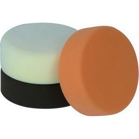 EPONGE DE POLISSAGE Ø150MM 3PCS   EXTRA DOUX + DOUX + MOYEN/DUR (1/3)