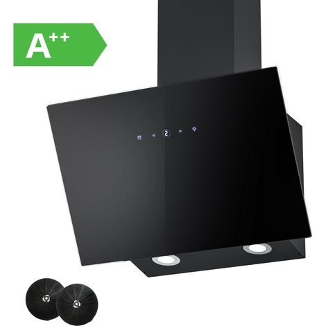 Cappa aspirante da 60 cm, FIREGAS con potenza di aspirazione 578 m³/h, 9 livelli di regolazione, controllo tocco, ricircolo e scarico, 58 dB, nero, efficienza A++ [Classe di efficienza energetica A++] (1/5)