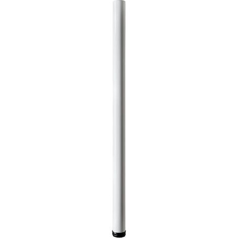 Hettich Möbelfuß 6,0 x 110 - 113 cm Stahl weiß - 1 Stück Möbelfuß