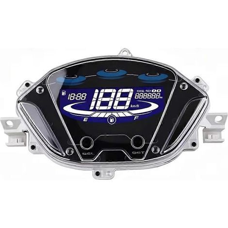LED-Display Motorrad-Tachometer Kilometerzähler Digitales Instrumentenpanel Drehzahlmesser Armaturenbrett Kompatibel mit Honda Biz 125 (1/5)