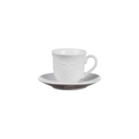 TAZZINA CAFFE CUORI C/PIATTINO 6PZ