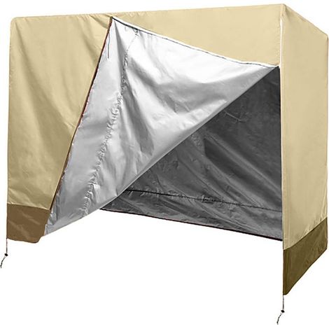 Housse de protection pour fauteuil suspendu de jardin, deux fermetures éclair, imperméable, coupe-vent et anti-UV. (1/5)