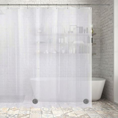 Ein Muss für jedes Badezimmer: transparentes, ungiftiges, schimmelresistentes und wasserdichtes Duschvorhangfutter.