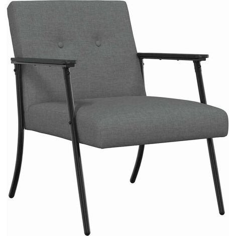 Fauteuil en tissu gris foncé (1/5)