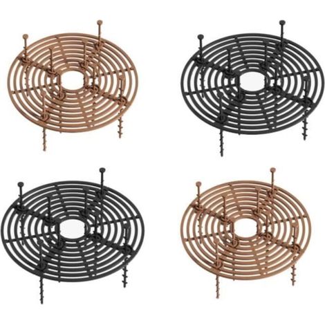 4 Flower Pot Grates - Plant Protection - White
