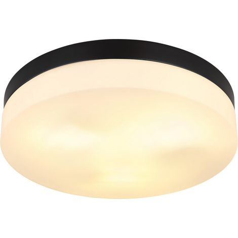 Globo - plafón - Vranos - negro - aluminio - Ø 30cm - E27 - (1/5)