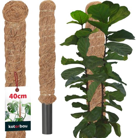 KOTARBAU® Tuteur Plante - Tuteur Coco - ⌀ 3.2 x 40 cm - Fibre de Coco - Tuteurs pour Monstera - Marron - pour Plantes Grimpantes (1/5)