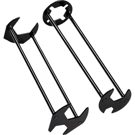 Lot de 2 clés de lavabo et de robinet - Multifonctions - Clé hexagonale à quatre mâchoires - Outils de démontage de plomberie - Clé universelle pour évier de cuisine et salle de bain - Pour (1/5)