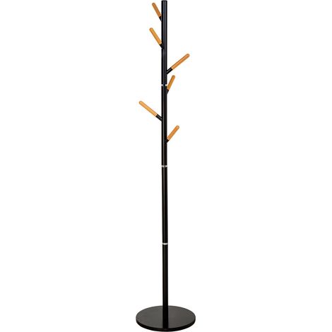 Perchero de metal y madera 175h cm