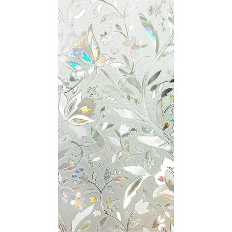 Film Adhésif Fenêtre 3D Motif Tulipe 60x300cm, Autocollant Statique pour Intimité Bureau Maison (1/5)