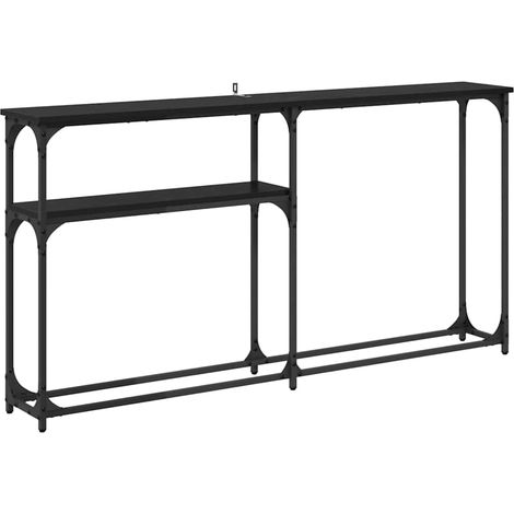 Table Console Table D'entrée Console Meuble - Chêne noir 146 x 22.5 x 75 cm Bois d'ingénierie fr18870 (1/5)