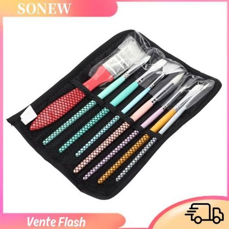 Pinceaux Peinture - 8 Pièces Nylon Antichute - Manche Bois Bouleau - Compatible Huile Acrylique Aquarelle Gouache - Ensemble Artistique (1/5)