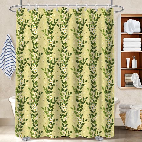 Rideau de douche en polyester 180x180 avec anneaux polyester pour salle de bain pour un éveil en douceur le matin (1/5)
