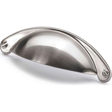 Poignée matane - Hauteur : 30 mm - Entraxe : 64 mm - Décor : Inox brossé - Longueur : - - Largeur : 105 mm - Profondeur : 25 mm - Matériau : Zinc - HETTICH