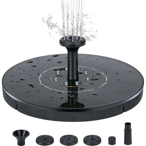 Fontaine solaire d'extérieur, fontaine à pompe à eau, fontaine de jardin et de terrasse, 16 cm (1/5)