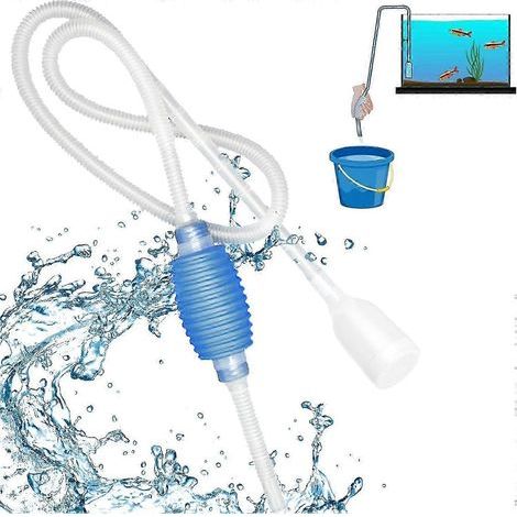 siphon nettoyeur pour aquarium. nettoyeur manuel pour aquarium. pompe à siphon pour aquarium. nettoyage quotidien du sable du filtre pour le changement d'eau. (1/5)