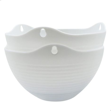 Maceta colgante de plástico para balcón con gancho de cadena - Decoración de pared, interior y exterior, balcón, jardín (1/5)