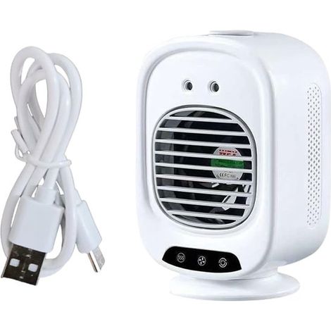Ventilateur brumisateur compact rechargeable USB pratique cadeau pour les employés de bureau et les amateurs d'utilisation en extérieur Ventilateur de refroidissement silencieux (1/2)