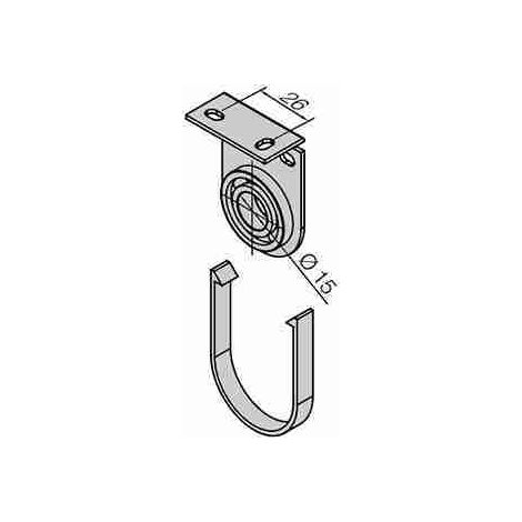 Nice 523.40002 - Supporto intermedio bianco, interasse 40 mm, per motori 35 mm. Da associare necessariamente al kit calotta 575.24800.