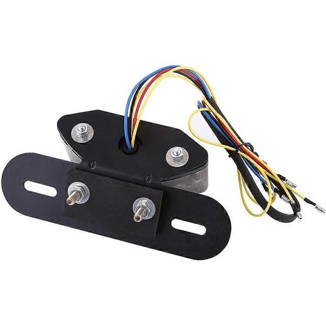 16-LED Motorrad Quad ATV Rücklicht Blinker Bremslicht Kennzeichenbeleuchtung Integriertes Licht 12V Grau