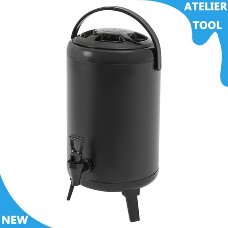 ATELIER 8L/2.11Gallon 201 Distributeur de boissons isolé en acier inoxydable Retention de température noire (1/5)