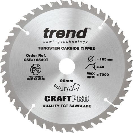 TREND CRAFT SAW BLADE 165 X 40T X 20 THIN (1/3)