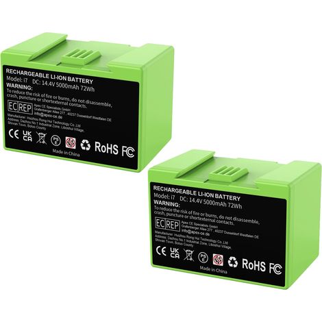 Remplacement de batterie, 14,4V, capacité de 5000mAh, 2 Batterie (1/2)