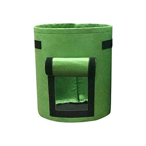 Lot de 3 Sacs Verts pour Pommes de Terre, tomates et Autres légumes, avec fenêtre Auto-agrippante, en Tissu Non tissé Respirant - 11 litres (1/5)