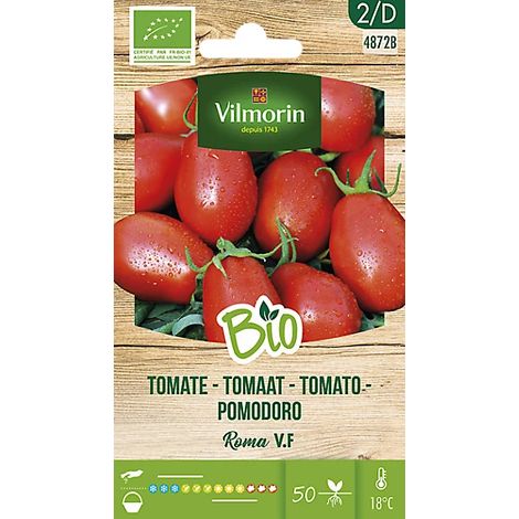 VILMORIN JARDÍN BIO Semillas de Tomate Roma Sobre 0,5 gr