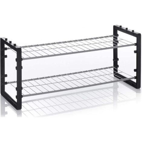 Scarpiera Sovrapponibile in Plastica e Metallo 67,5x25x31,5cm (1/5)
