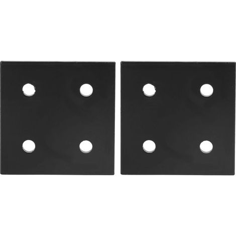 2 pièces Plaque de jonction d'angle, équerre rectangulaire, profilé en aluminium, fixation pour bois, 4 trous, 8080 (1/5)