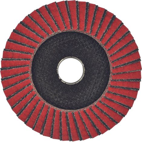 Tivoly • Disco de láminas de cerámica y circonio • Ø125 mm • Grano de corindón: 40 • Bajo calentamiento • Para decapado intensivo de metales