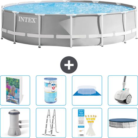 Intex Piscina Prism Frame Rotonda - 427x107 cm - 9-pezzi  S549 (1/4)