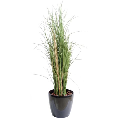 Plante artificielle haute gamme Spécial extérieur / Herbe artificielle - Dim : 115 x 40 cm -PEGANE- (1/3)