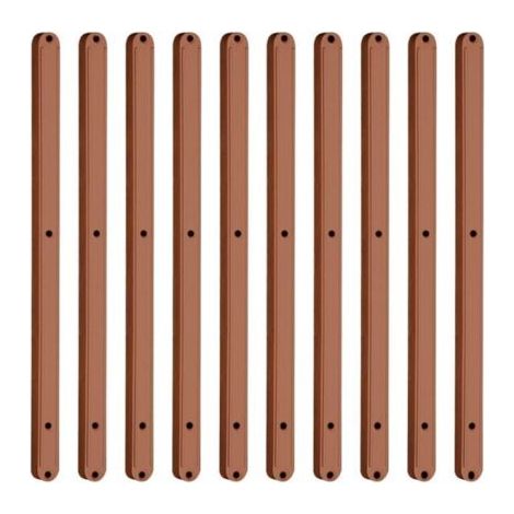 Lot de 5 paires de glissières de tiroir en plastique pour tiroir - 298 mm - Marron (1/5)