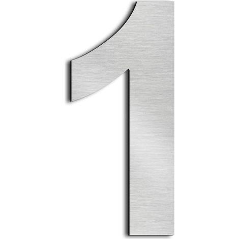 Hausnummer 75 mm (3 Zoll), Adressnummer, Briefkastennummer, massives Design aus Edelstahl 304, Höhe 75 mm (3 Zoll, Nummer 1) (1/5)