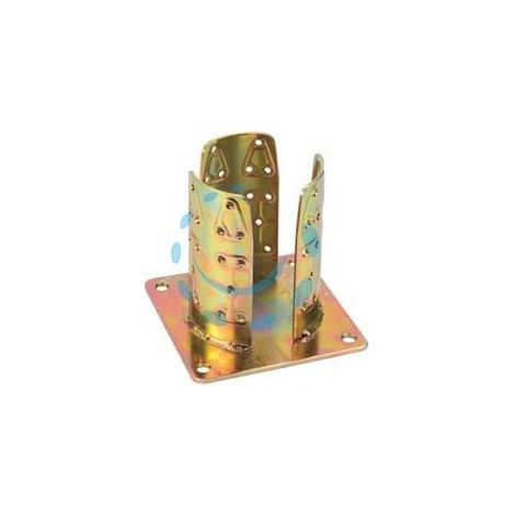 SUPPORTO A PAVIMENTO CON PIASTRA PER PALO TONDO ART.922 - ø mm.102 base mm.150x150