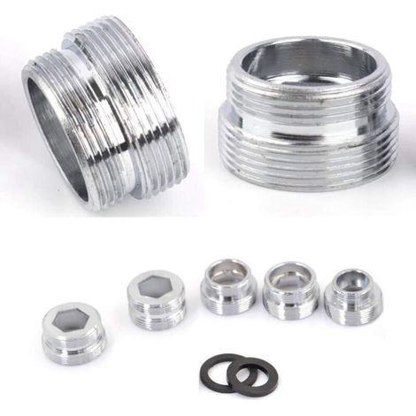 Lot de 2 adaptateurs de robinet en métal pour robinet de cuisine (M18 à M22) (1/5)