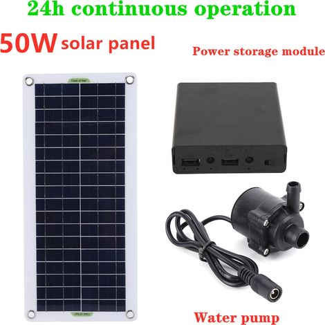(Type A) Pompe à eau solaire sans balais 30 W 800 l/h 18 V CC, silencieuse, pour jardin, piscine, bassin, abreuvoir à oiseaux, fontaine extérieure, cascade, décoration (1/5)