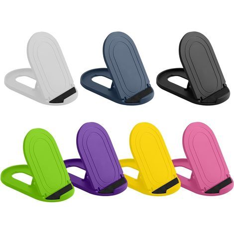 7x Support de téléphone pour bureau - Support de téléphone portable réglable en hauteur - Support de bureau portable - Support universel pour smartphone (Couleur aléatoire) (1/5)