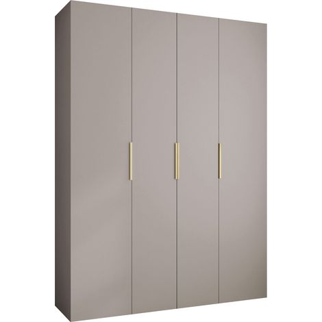 Armario Hartford 574, Cachemira, 246x180x52cm, Puertas de armario: Con bisagras, Número de estantes: 16