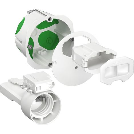 Boîte d'applique DCL + douille E27 + connecteur - Ø 67 mm - Profondeur 40 mm - Multifix Air - IMT35026 - Schneider (1/2)