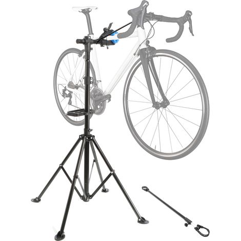 Wiltec Cavalletto per manutenzione bici orientabile a 360° max 30kg Supporto di riparazione bicicletta