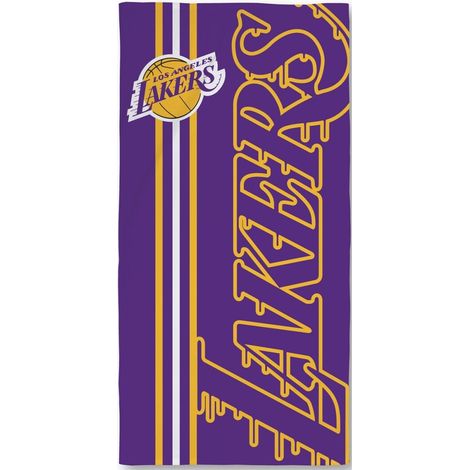 Serviette de plage en coton Los Angeles Lakers 140 x 70 cm
