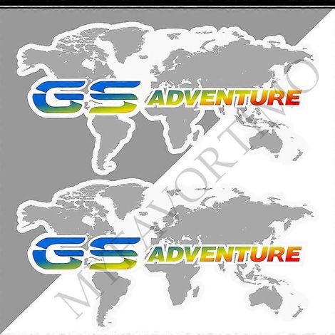 Autocollants en aluminium pour valises de coffre BMW R1200GS, F850GS, F800GS, R1250GS, F750GS, R 1200, 1250, 850, 750 GS, GSA Rallye Adventure - Longueur 370 mm (1/5)